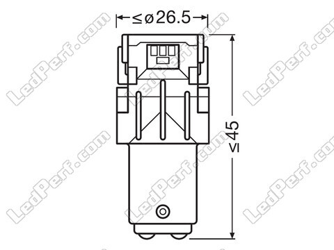 Orange P21/5W LED-Lampen Osram LEDriving® SL - BAY15d