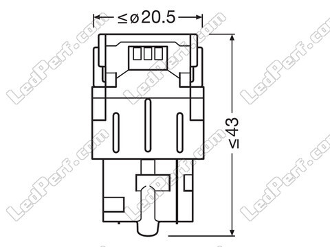 Orange W21W / WY21W LED-Lampen Osram LEDriving® SL - W3x16d