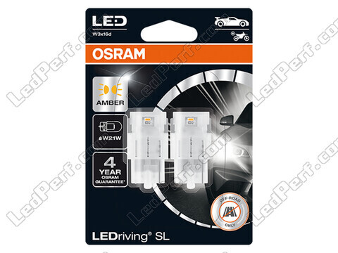 Orange W21W / WY21W LED-Lampen Osram LEDriving® SL - W3x16d