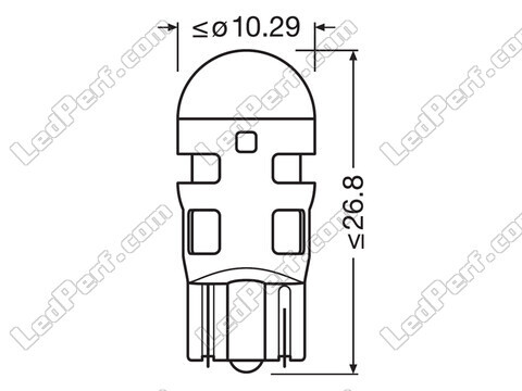 W5W LED-Lampen Osram LEDriving® SL Rot - W2.1x9.5d