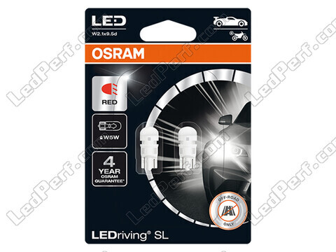 W5W LED-Lampen Osram LEDriving® SL Rot - W2.1x9.5d