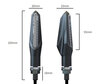 Gesamtabmessungen der Dynamische LED-Blinker mit Tagfahrlicht für Aprilia RS 125 (1999 - 2005)