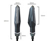 Abmessungen der Dynamische LED-Blinker 3 in 1 für Yamaha Slider 50 (2000 - 2013)