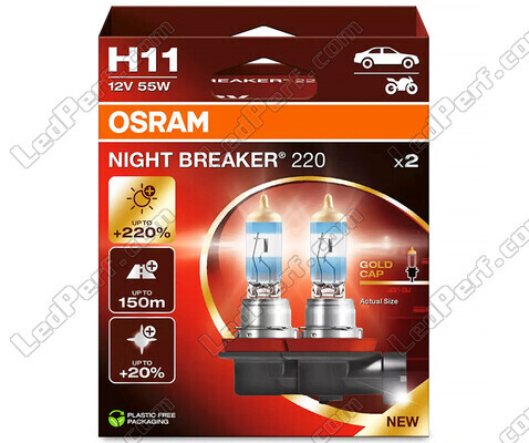 Lampen H11 OSRAM Night Breaker® 220 - 64211NB220-2HB -Duo Box